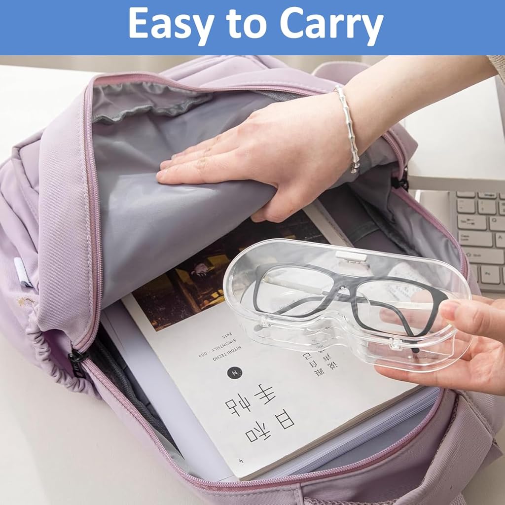 HASTHIP Wall Mounted Glasses Organizer, Clear Sunglasses Holder, Glasses Case Protects from Dust, Eyeglass Storage for Women Men Glasses Organizer, 1PC HASTHIP Wall Mounted Glasses Organizer, Clear Sunglasses Holder, Glasses Case Protects from Dust, Eyeglass Storage for Women Men Glasses Organizer, 1PC